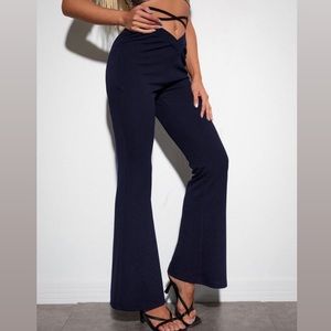 Flare criss cross pants